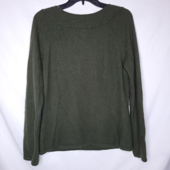 Sarah Spencer Sweater Large Green Angora Rabbit Hair Lambswool - Picture 5 of 10